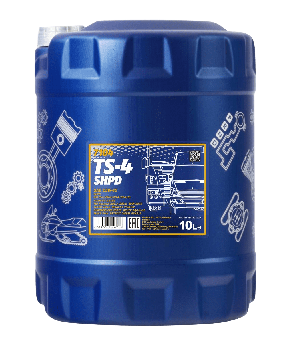 Моторное масло Mannol TS-4 15W40 SHPD, 10л